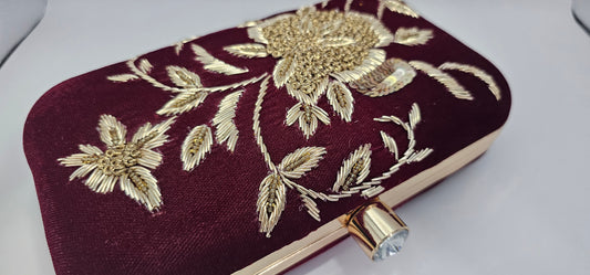 Indian Purse Indian Potli Maroon Velvet Polti Bag Indian Bag Pakistani Bag Pakistani Potli Indian Bridal Burgundy Dulhan Purse Zardozi Purse