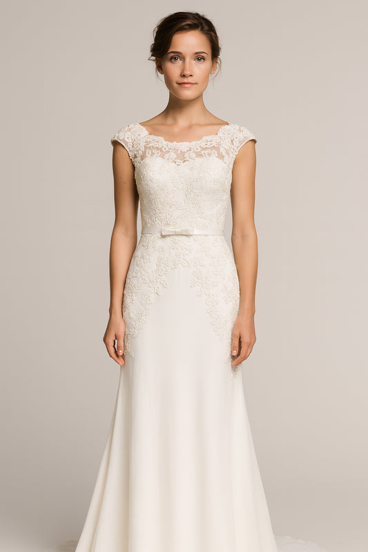 White English Bridal Dress/. Designer: Lenovia