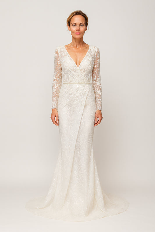 White English Bridal Dress/ Designer: Luce Sposa