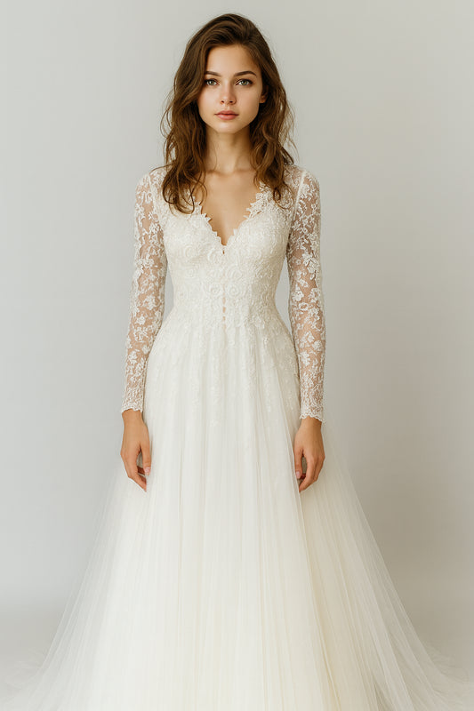 White English Bridal Dress