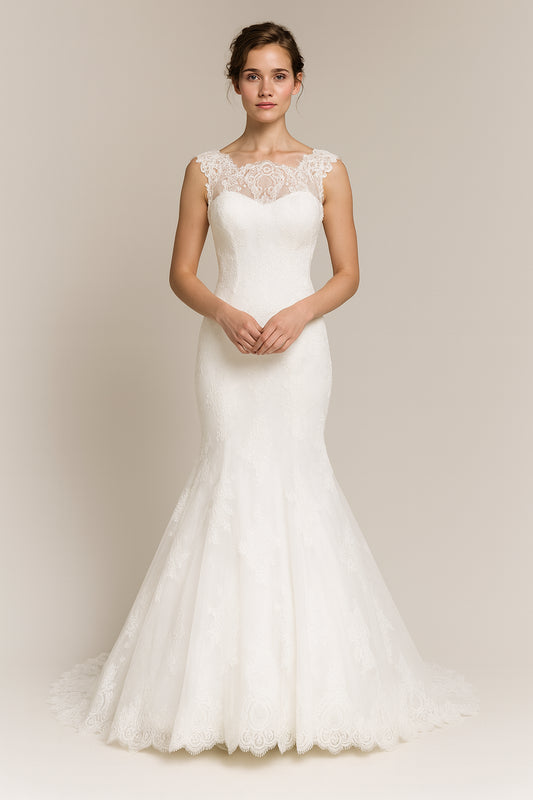 White English Bridal Dress/ Designer: Lenovia