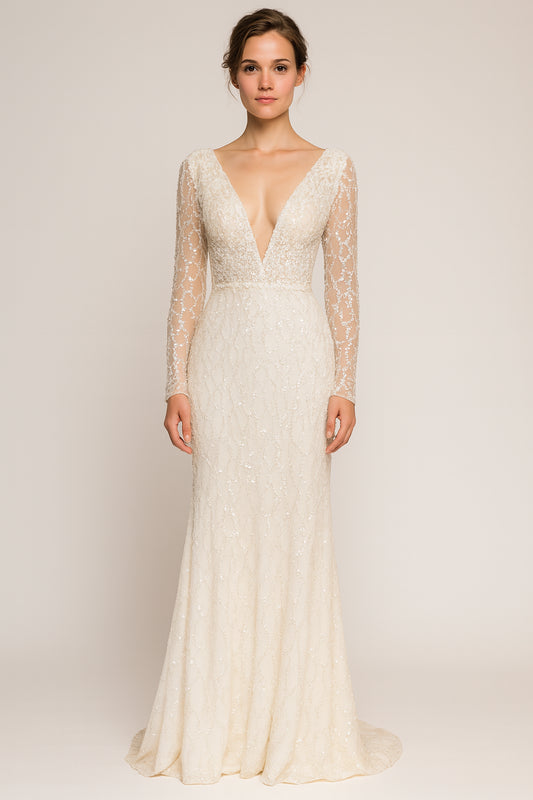 White English Bridal Dress/ Designer: Luce Sposa