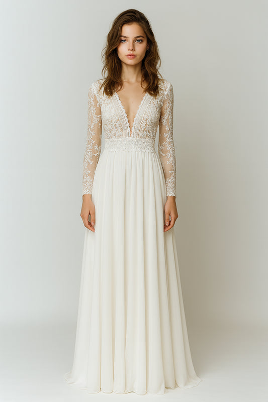 White English Bridal Dress