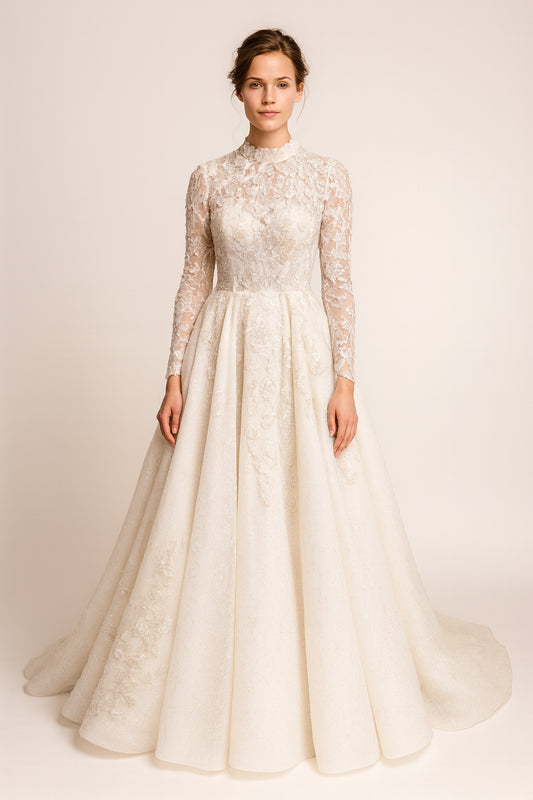 White English Bridal Dress/ Designer: Luce Sposa