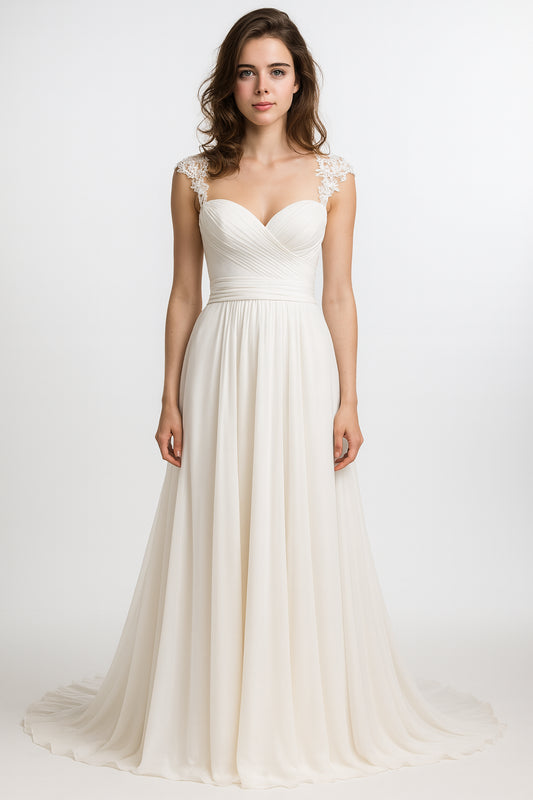 White English Bridal Dress/ Designer: Lenovia