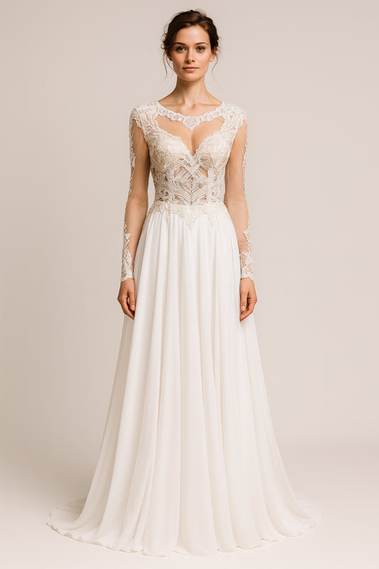 White English Bridal Dress/ Designer: Luce Sposa