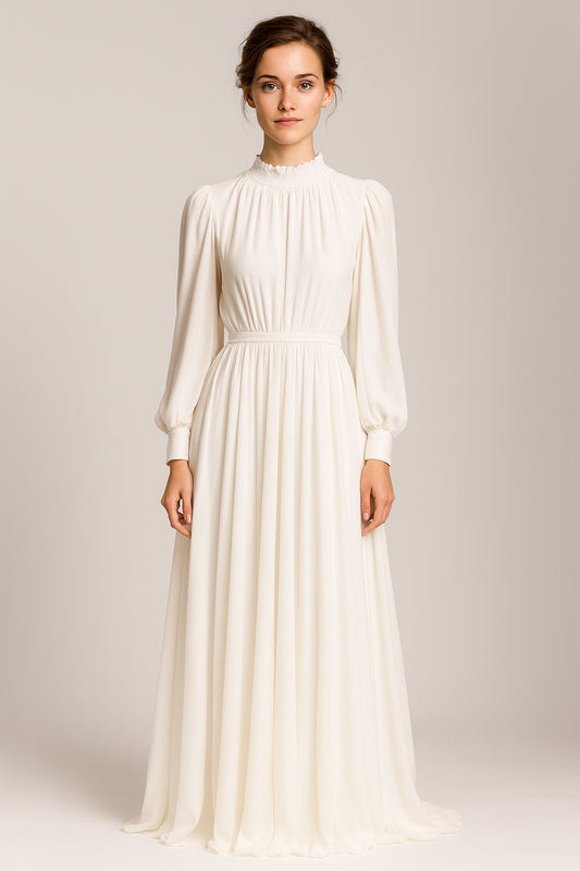 White English Bridal Dress/Designer: Hennin