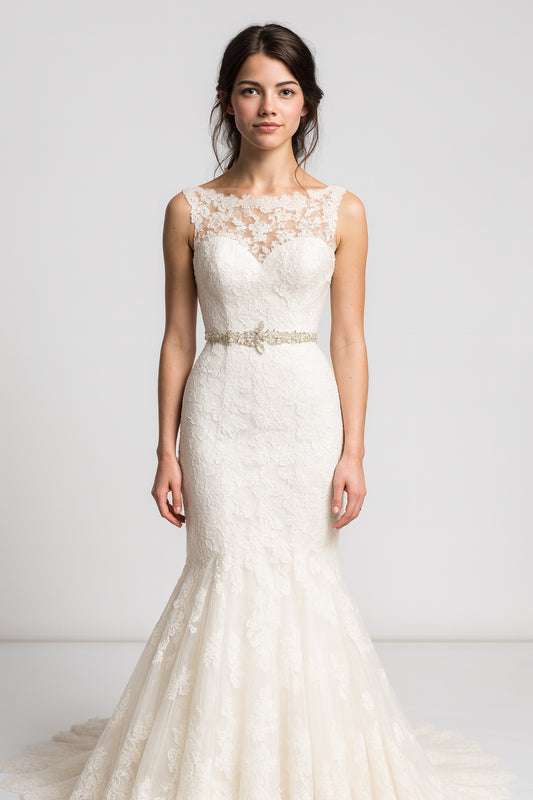 White English Bridal Dress/ Designer: Lenovia