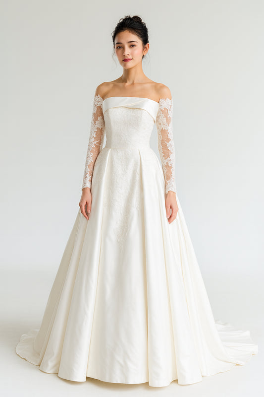 White Bridal Wedding Dress/ Designer: Tina Valerdi