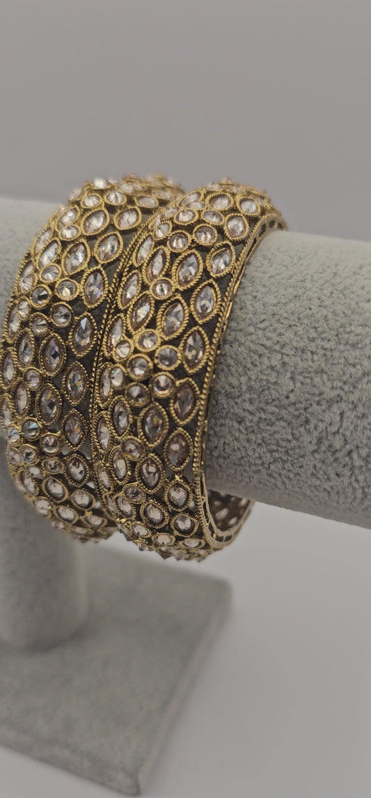 Stylish Indian bangles Gold Design size 2.6