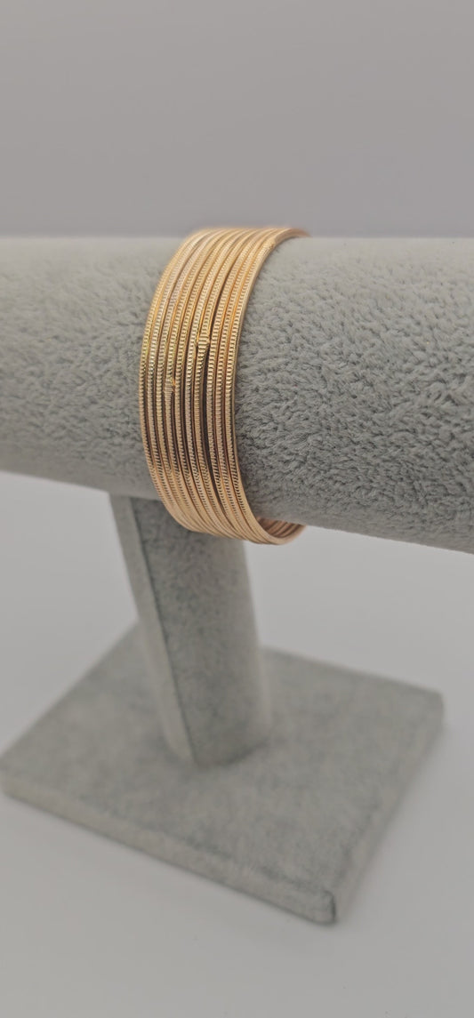 Gold Plated Touchstone Bangles Size 2.4
