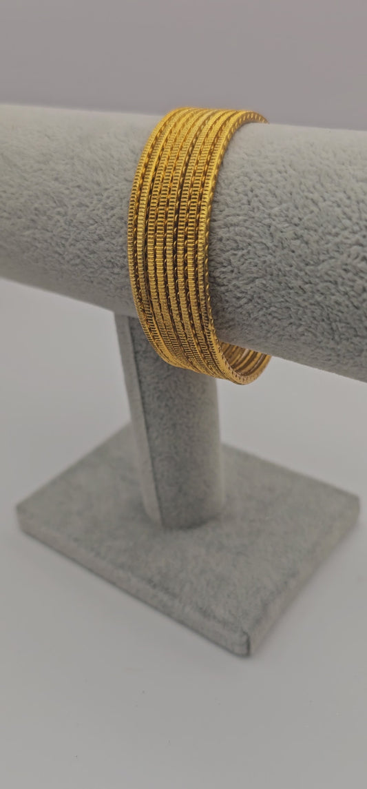 Gold Touchstone Metal Bangles Size 2.6