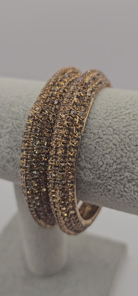 Antique Gold Stone Bangles 2.10