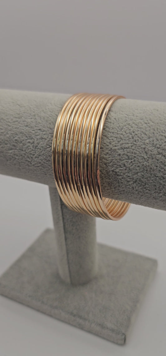 Indian Gold Plain Bangles Size 2.4
