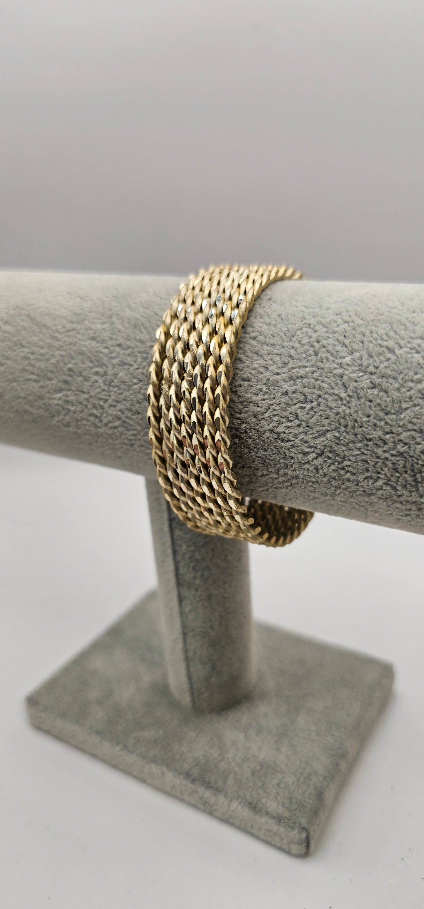 Ivory Gold Twisted Indian Bangles Size 2.10