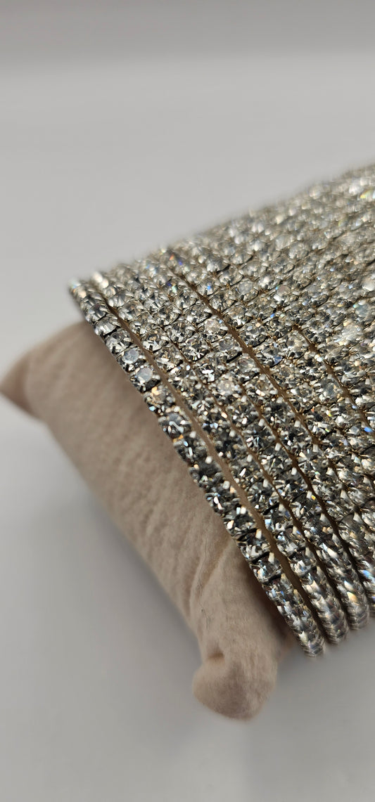 Indian Silver Finish bangles Set/ Bollywood Style Bangle/ American Diamond Bangles/Bracelet Bridal bangles