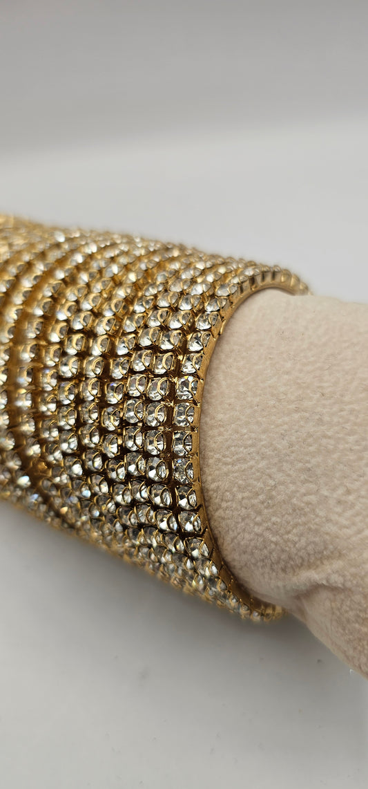 Original Antique Gold Polki Bangles Size 2.8