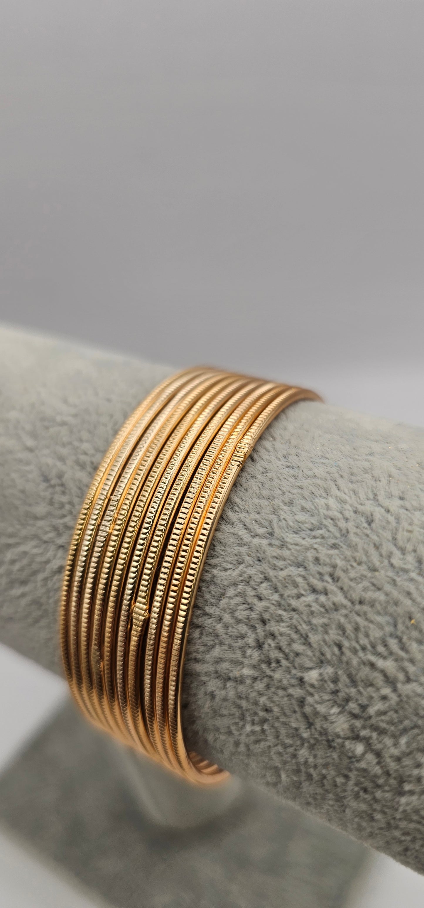 Gold Plated Touchstone Bangles Size 2.4