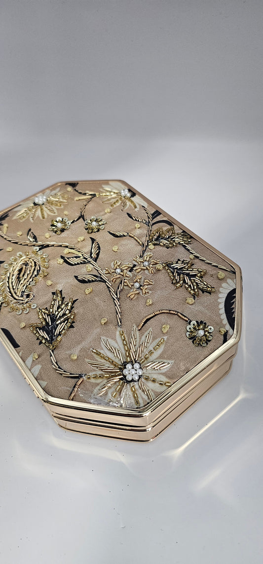 Floral Embroidered Clutch Bag (Damaged)