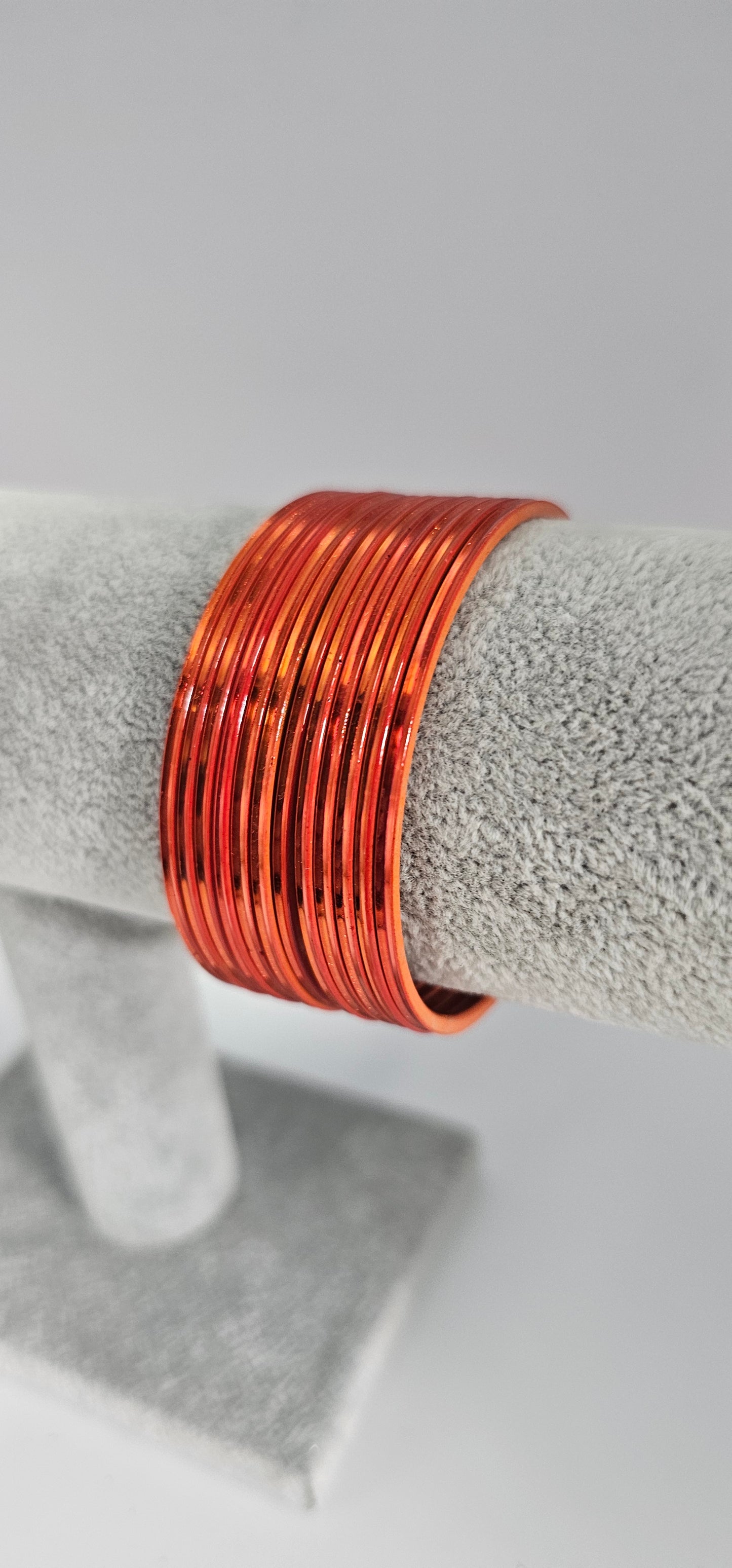 Orange Luxuries Metal Bangles Size 2.8