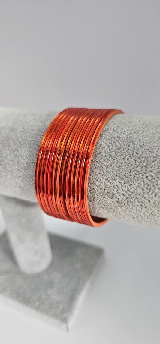 Orange Luxuries Metal Bangles Size 2.8