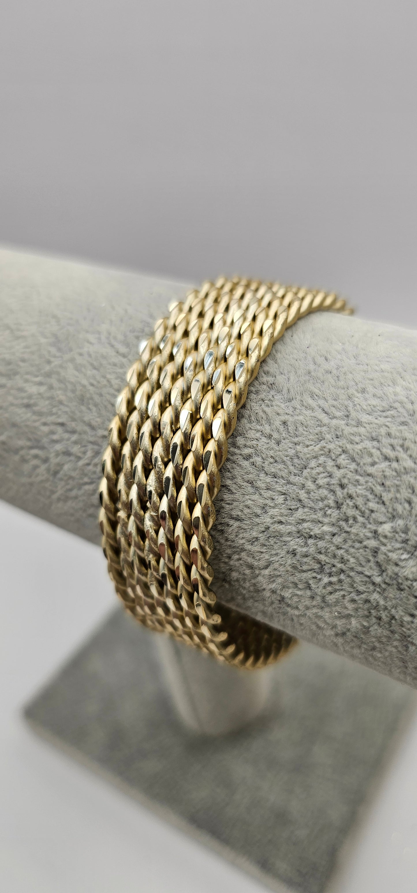 Ivory Gold Twisted Indian Bangles Size 2.10