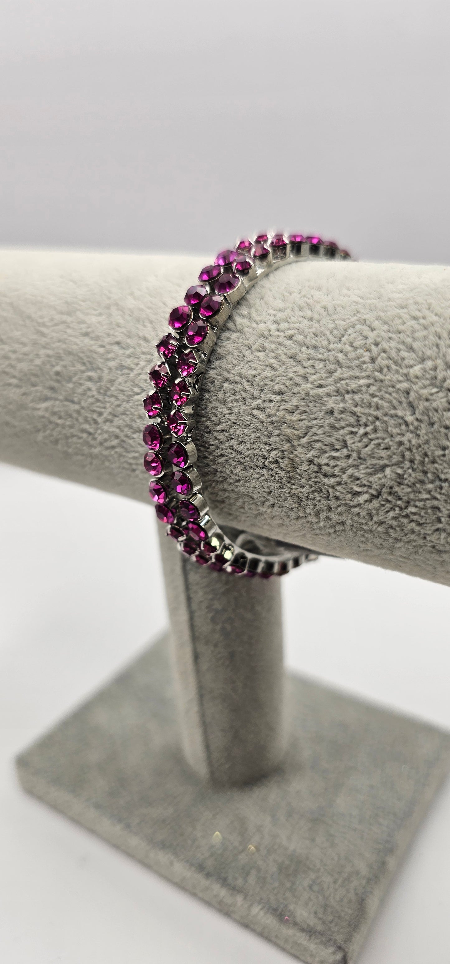 Amethyst & Silver Braclet Size 2.4