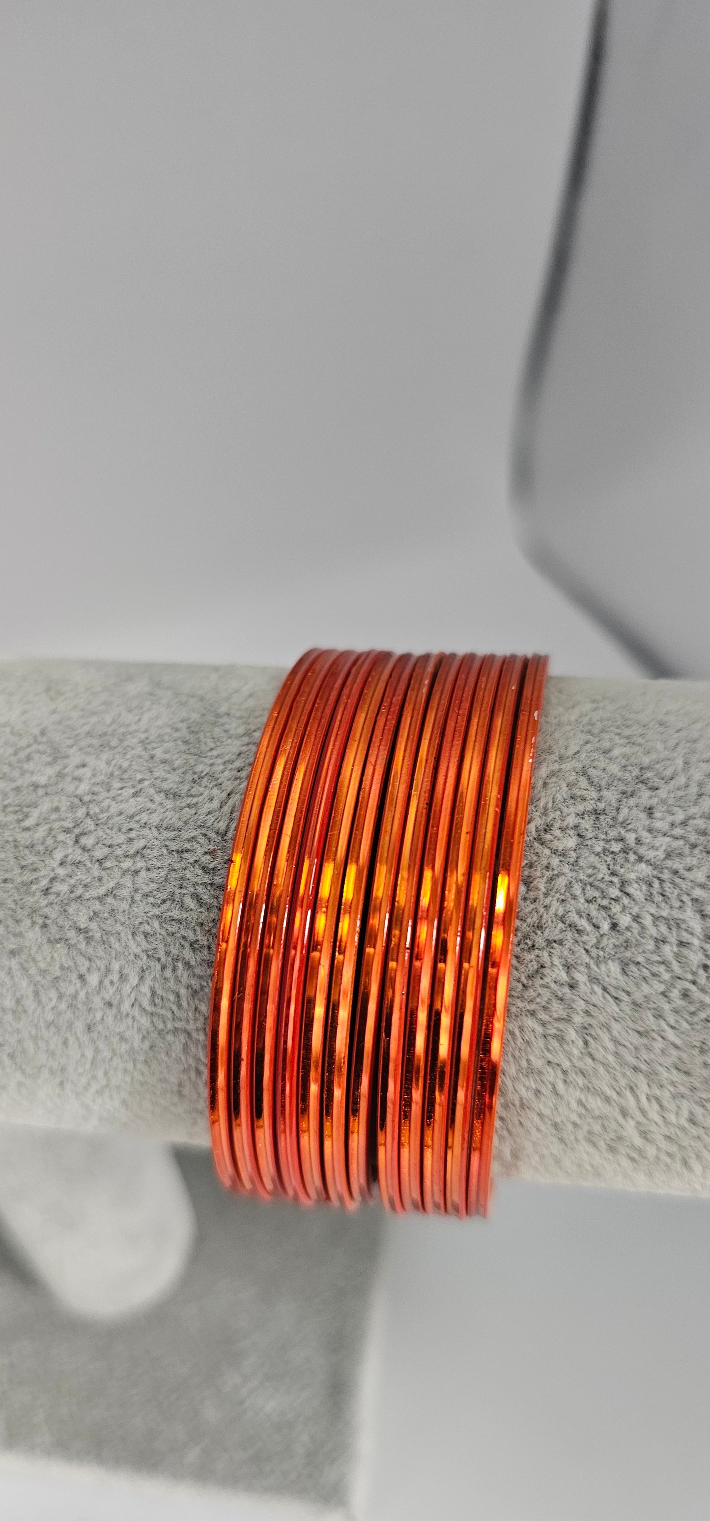 Orange Luxuries Metal Bangles Size 2.8