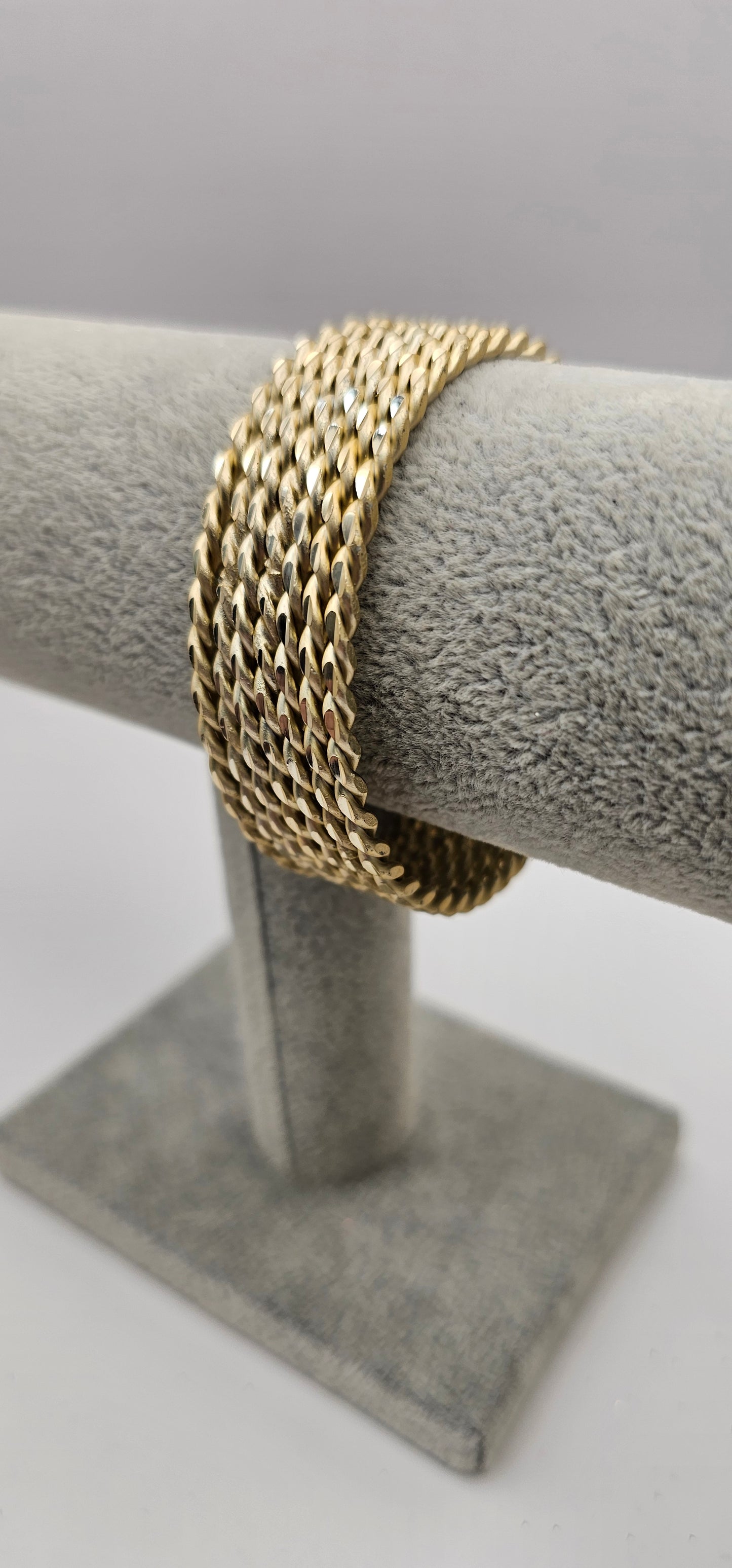 Ivory Gold Twisted Indian Bangles Size 2.10