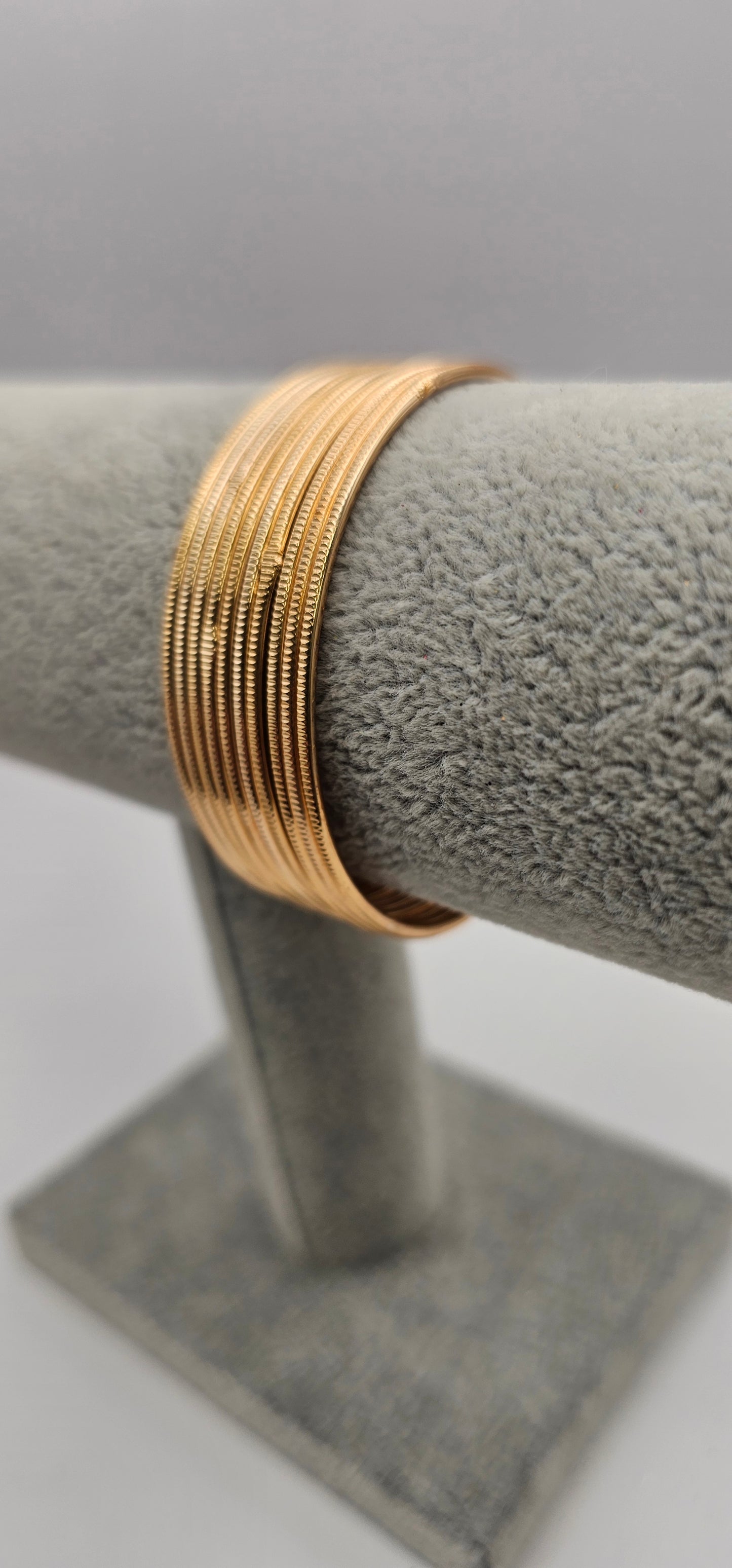 Gold Plated Touchstone Bangles Size 2.4
