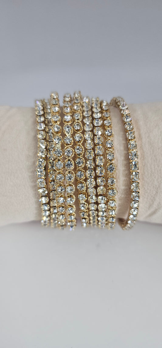 Original Antique Gold Polki Bangles Size 2.10