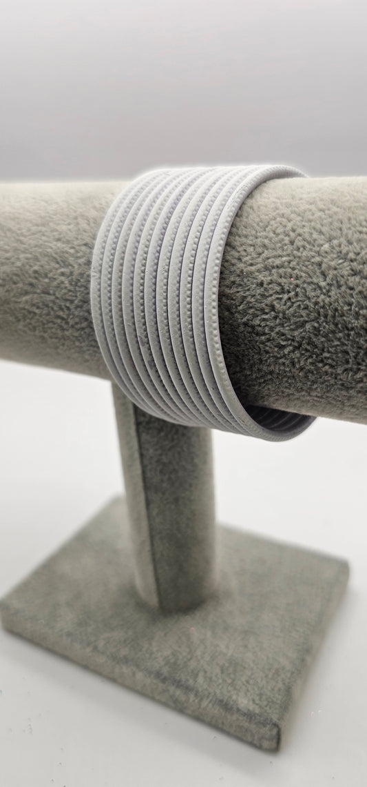 White Plain Metal Bangles Size 2.4