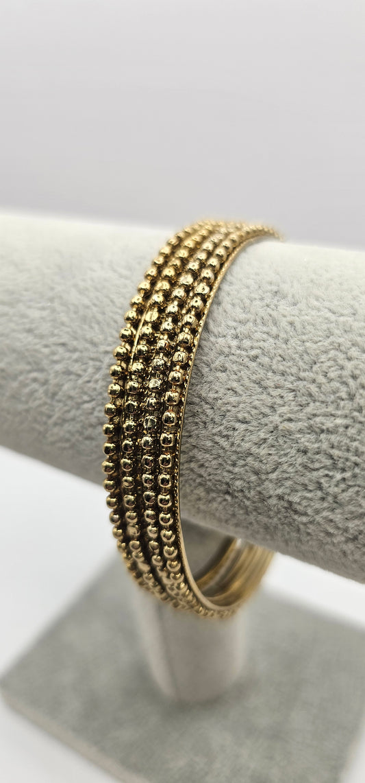 Gold Touchstone Asian Wedding Bangles Size 2.10