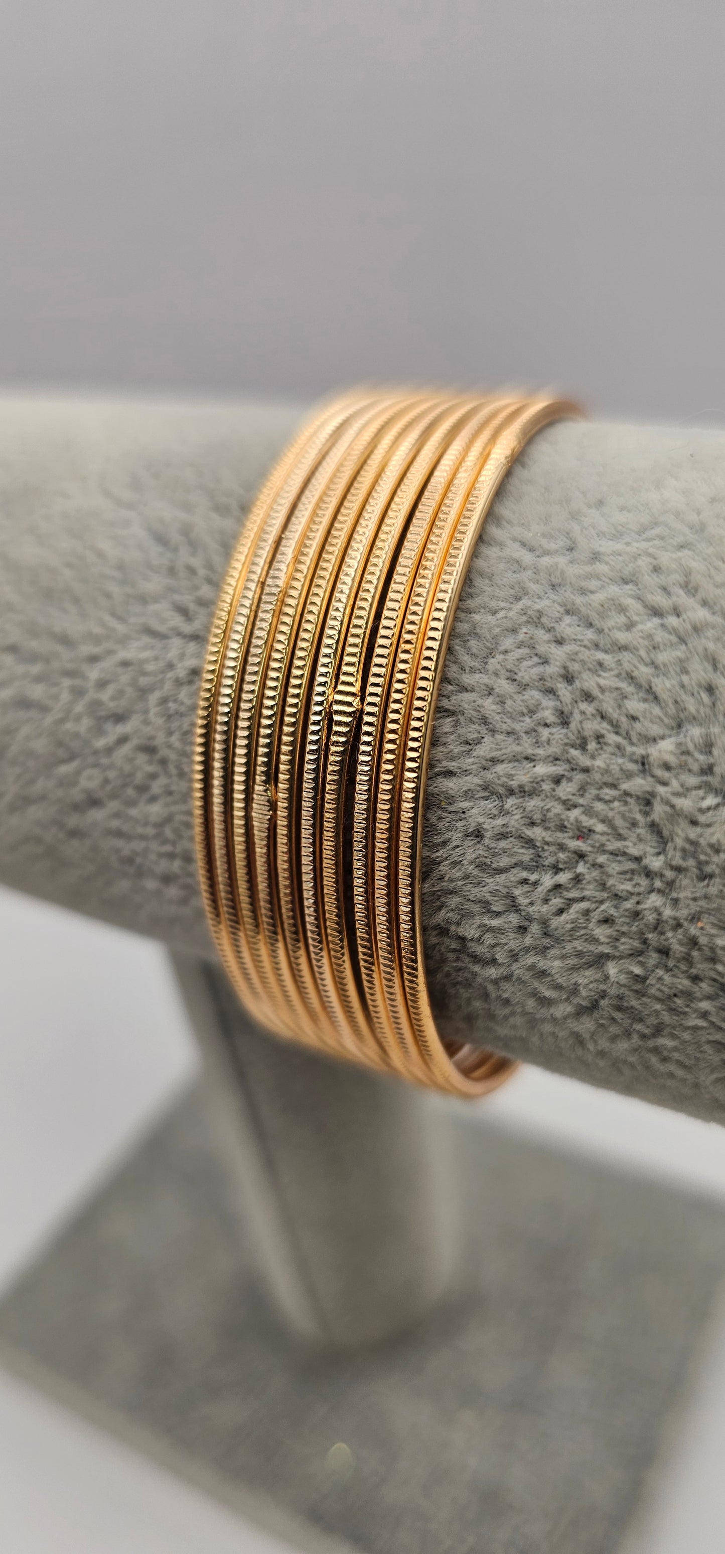 Gold Plated Touchstone Bangles Size 2.4
